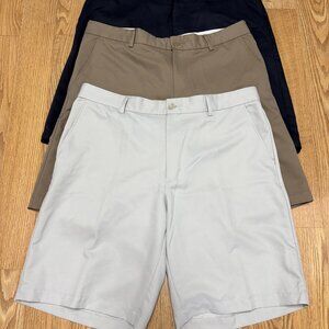 Greg Norman Men's Causal Dress Shorts Size 36 3 Pair Black - Tan - Off White
